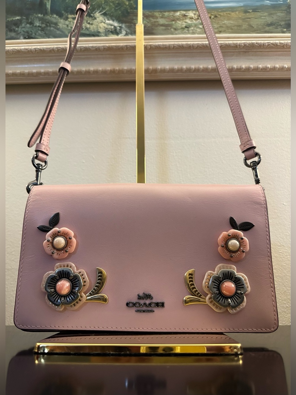 Coach Hayden Tea Rose Crossbody Rare - Picture 2 of 9